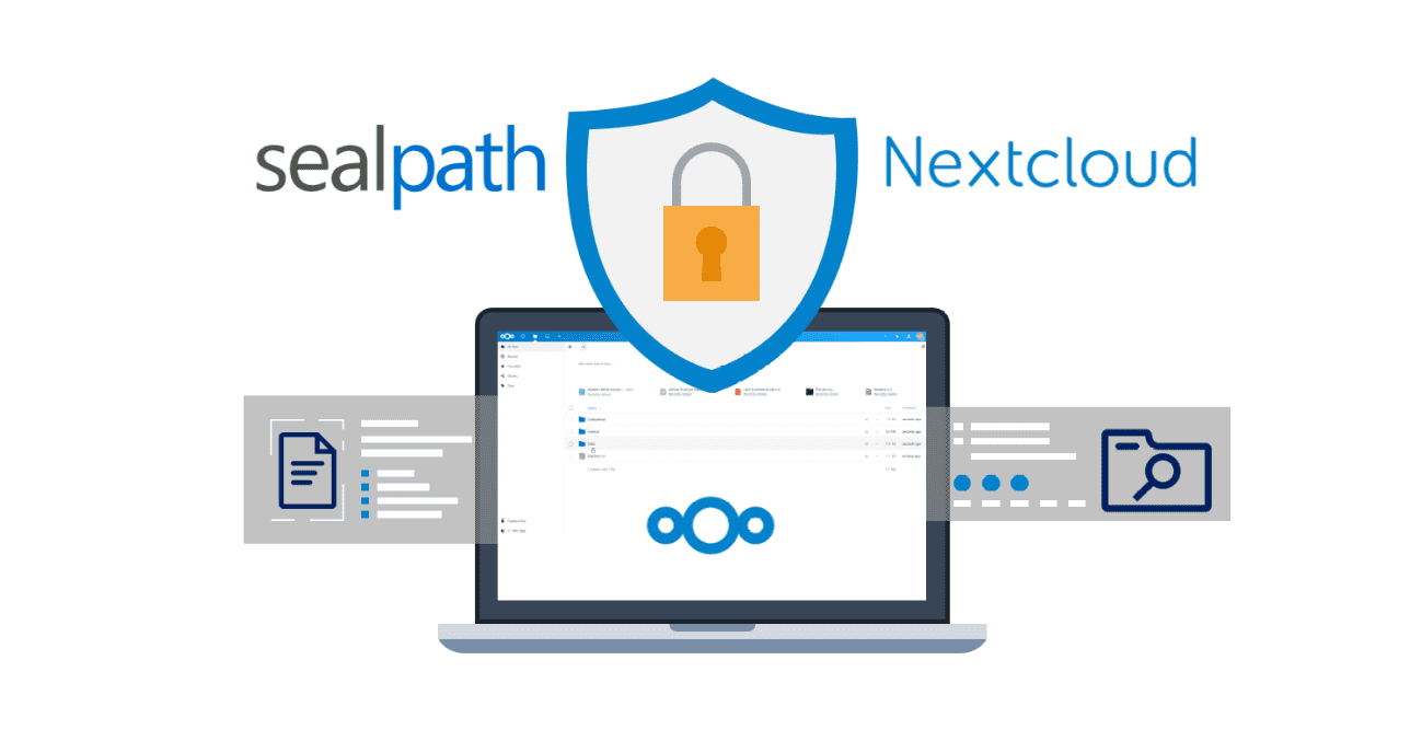 Infografía de seguridad y cifrado de datos con Nextcloud y Sealpath