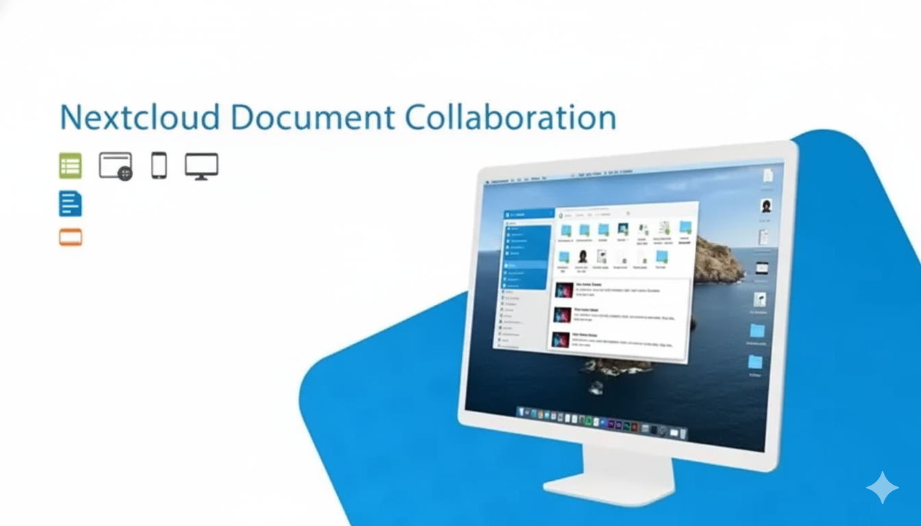Interfaz colaborativa de Nextcloud Hub mostrando sus diferentes aplicaciones como Files, Talk y Office.
